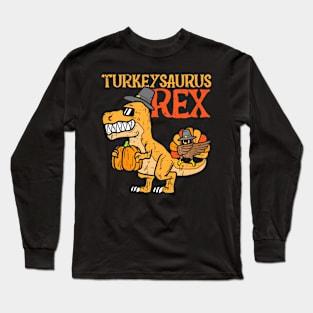 Turkeysaurus Rex Dab Turkey Dino Toddler  Thanksgiving Long Sleeve T-Shirt